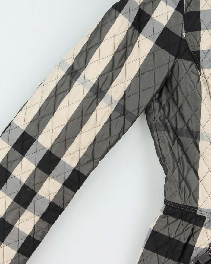 Burberry Nova Check Zip-Up Short Quilted Coat - XXS