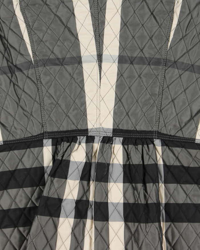 Burberry Nova Check Zip-Up Short Quilted Coat - XXS