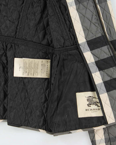 Burberry Nova Check Zip-Up Short Quilted Coat - XXS