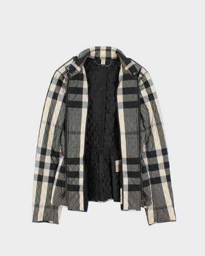 Burberry Nova Check Zip-Up Short Quilted Coat - XXS