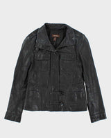 Vintage Y2K 00s Women's Danier Contrast Stitch Leather Jacket - S