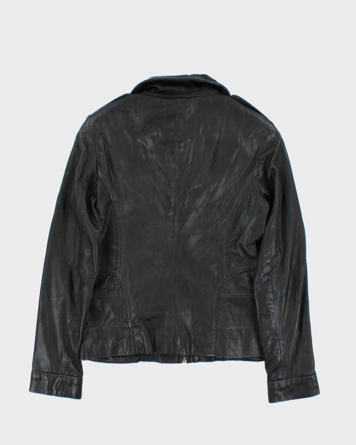 Vintage Y2K 00s Women's Danier Contrast Stitch Leather Jacket - S