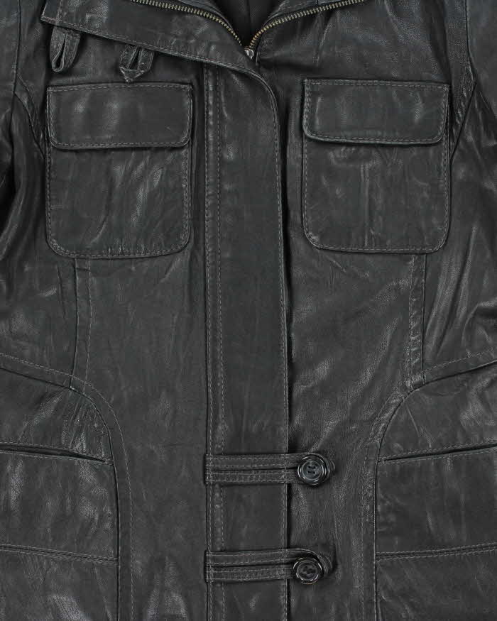 Vintage Y2K 00s Women's Danier Contrast Stitch Leather Jacket - S