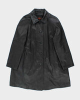 Vintage Y2K 00s Women's Danier Oversized Leather Mac - M