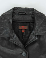 Vintage Y2K 00s Women's Danier Oversized Leather Mac - M