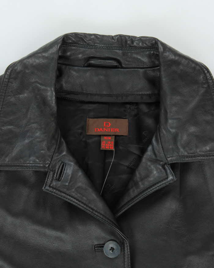 Vintage Y2K 00s Women's Danier Oversized Leather Mac - M