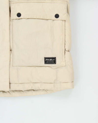 Eddie Bauer Women's Cream Boxy Down Filled Hooded Puffer Jacket - M