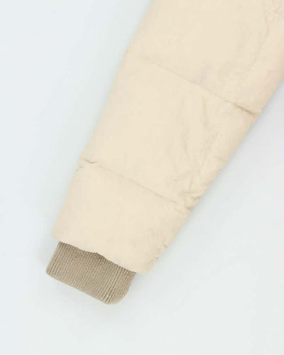 Eddie Bauer Women's Cream Boxy Down Filled Hooded Puffer Jacket - M
