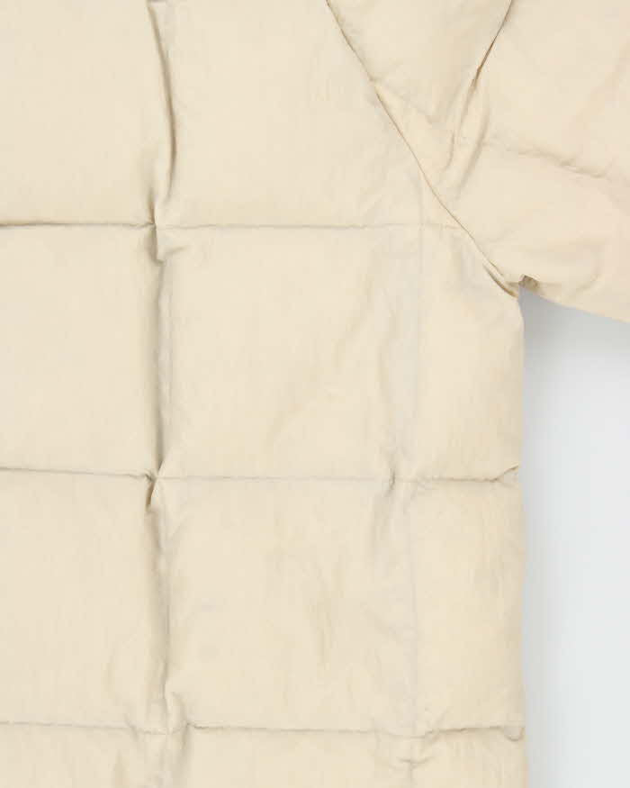 Eddie Bauer Women's Cream Boxy Down Filled Hooded Puffer Jacket - M