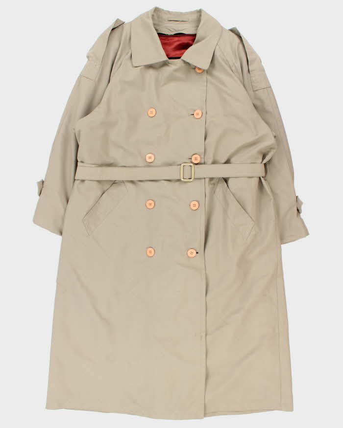 Vintage 1980s Women's Beige London Fog Insulated Trench Coat - XL