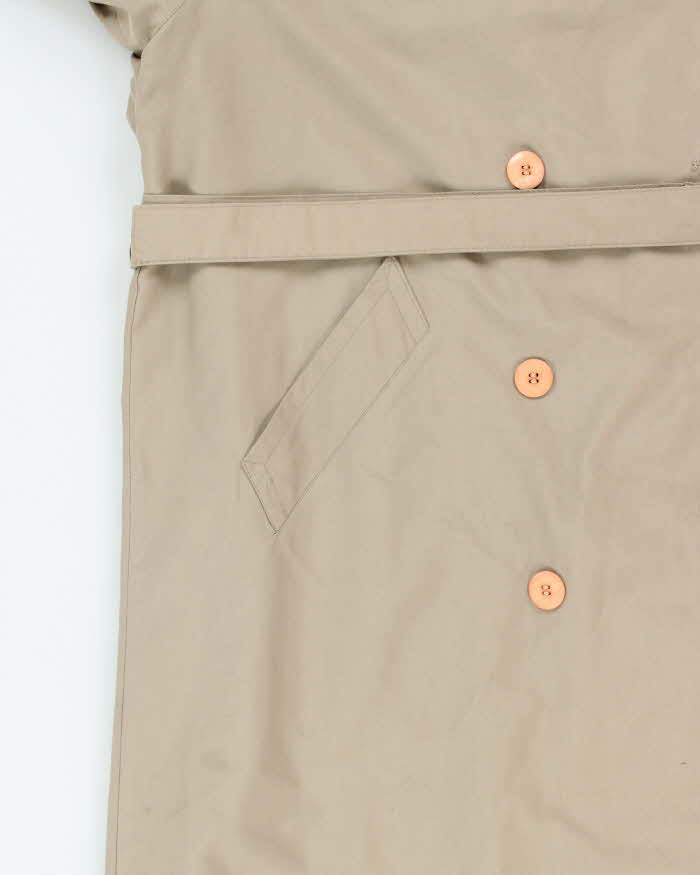 Vintage 1980s Women's Beige London Fog Insulated Trench Coat - XL