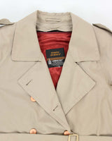 Vintage 1980s Women's Beige London Fog Insulated Trench Coat - XL