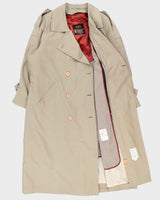 Vintage 1980s Women's Beige London Fog Insulated Trench Coat - XL