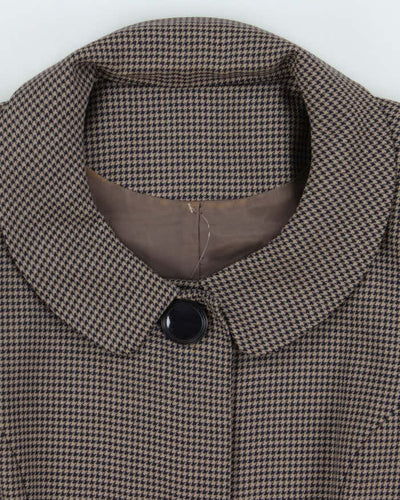 Vintage Dogtooth Cropped Blazer Jacket - S