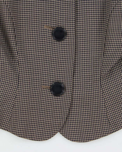 Vintage Dogtooth Cropped Blazer Jacket - S