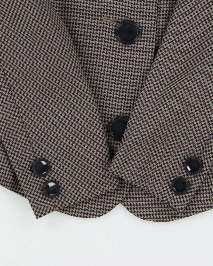 Vintage Dogtooth Cropped Blazer Jacket - S