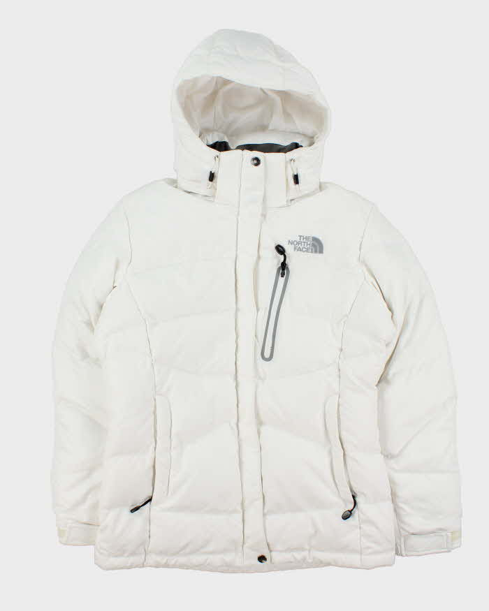 Vintage 2000s Women's White The North Face Summit 900 Hooded Goose Down Puffer Jacket - S