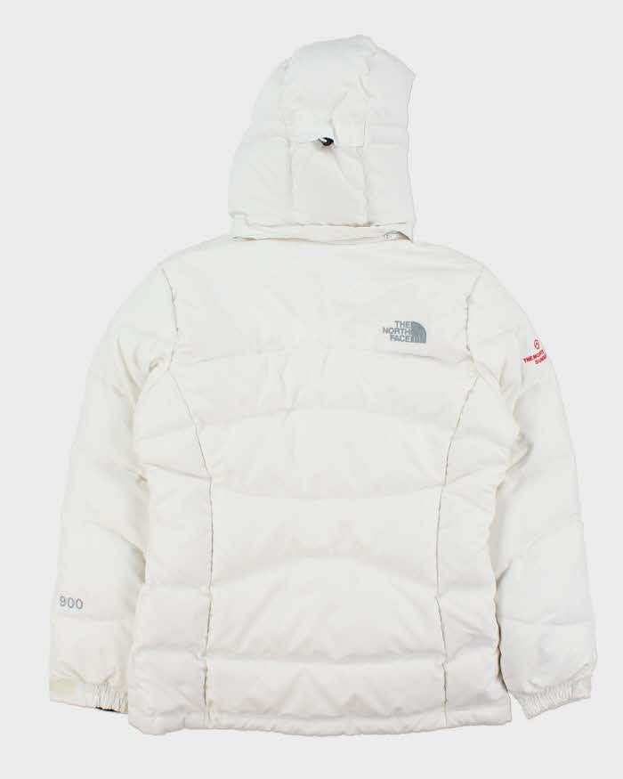 Vintage 2000s Women's White The North Face Summit 900 Hooded Goose Down Puffer Jacket - S