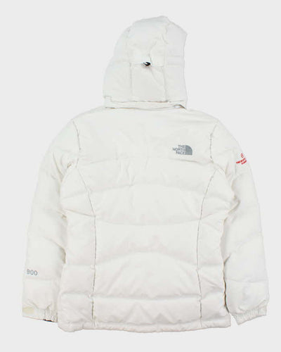 Vintage 2000s Women's White The North Face Summit 900 Hooded Goose Down Puffer Jacket - S