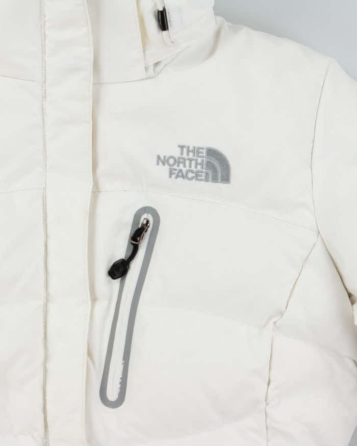 Vintage 2000s Women's White The North Face Summit 900 Hooded Goose Down Puffer Jacket - S