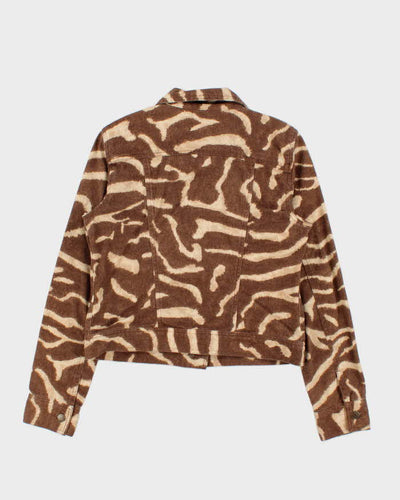 Vintage 00s Lauren Ralph Lauren Women's Zebra Print Denim Jacket - M