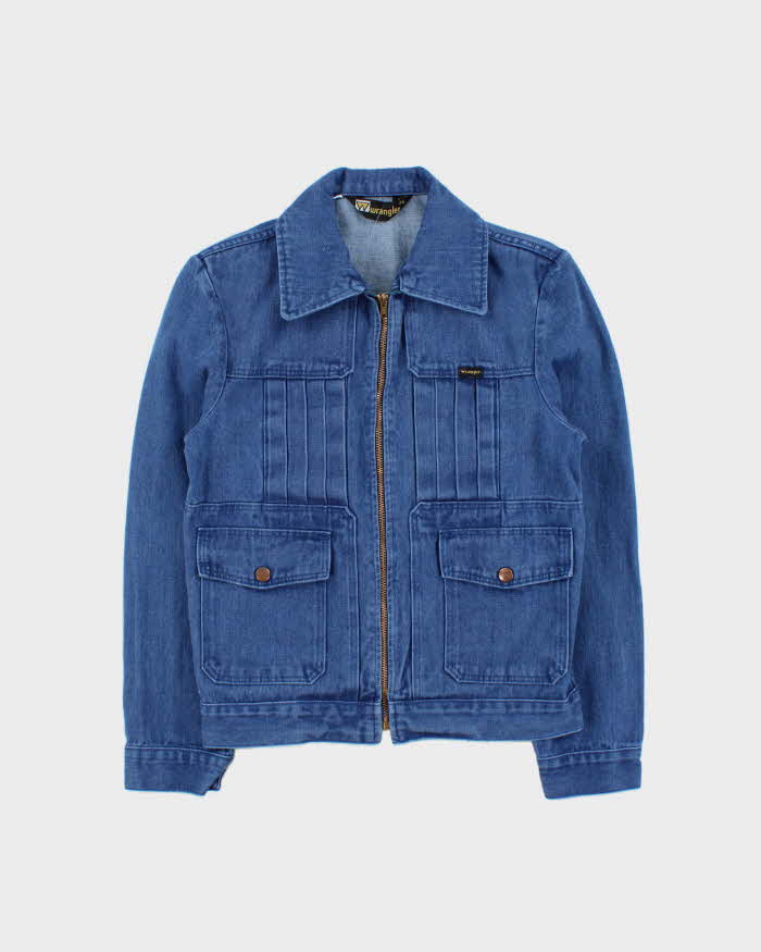 Vintage 80s Wrangler Zip-up Denim Jacket - M