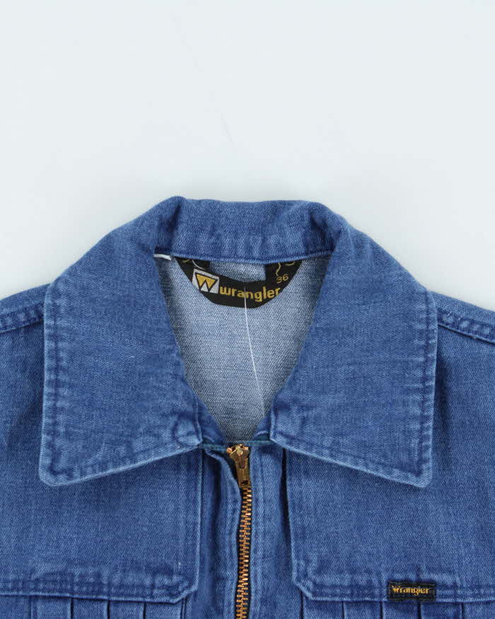 Vintage 80s Wrangler Zip-up Denim Jacket - M