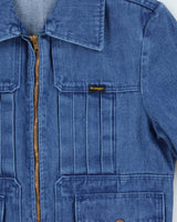 Vintage 80s Wrangler Zip-up Denim Jacket - M