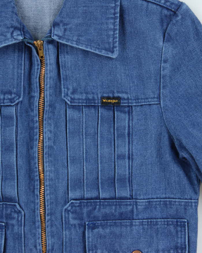 Vintage 80s Wrangler Zip-up Denim Jacket - M