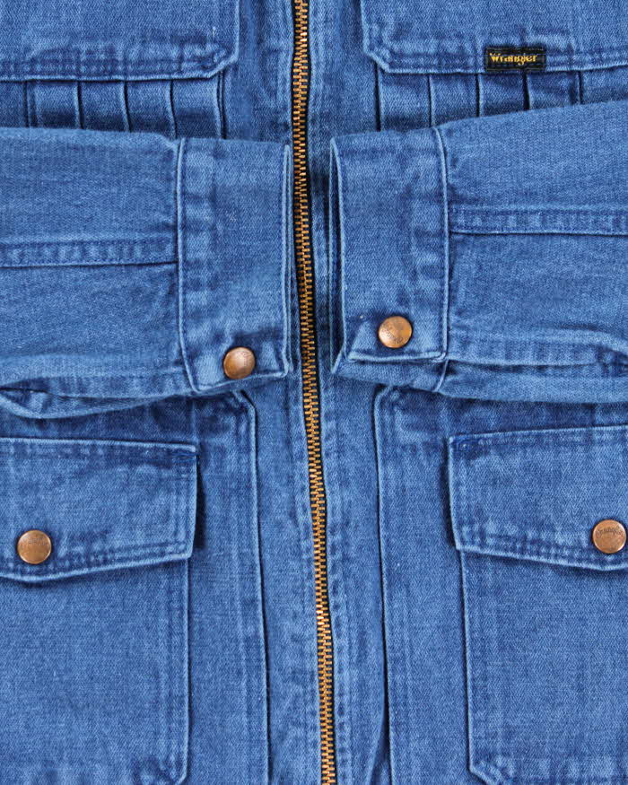 Vintage 80s Wrangler Zip-up Denim Jacket - M