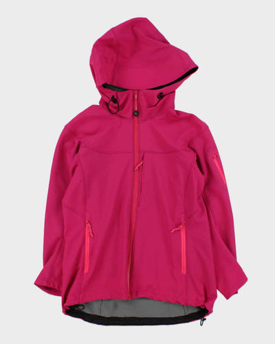 Vintage Arc'teryx Women's Hot Pink Soft Shell Hooded Jacket - M