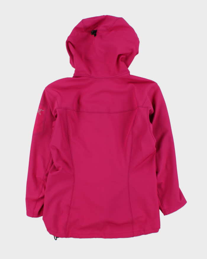 Vintage Arc'teryx Women's Hot Pink Soft Shell Hooded Jacket - M