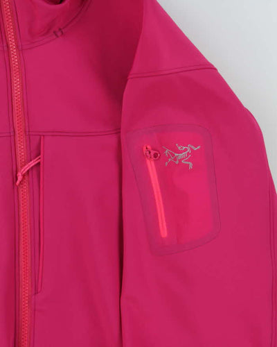 Vintage Arc'teryx Women's Hot Pink Soft Shell Hooded Jacket - M