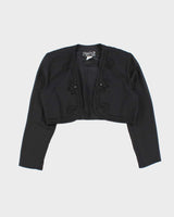 Vintage 1990s Women's Embroidered Bolero Party Jacket - M