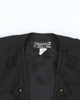 Vintage 1990s Women's Embroidered Bolero Party Jacket - M