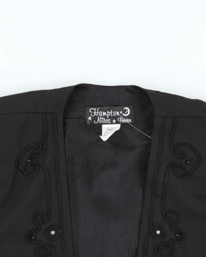 Vintage 1990s Women's Embroidered Bolero Party Jacket - M