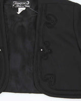 Vintage 1990s Women's Embroidered Bolero Party Jacket - M