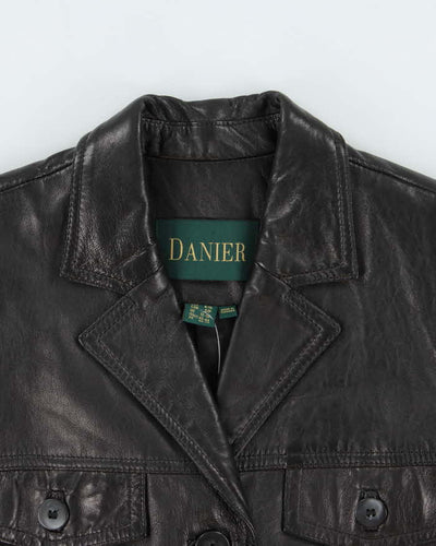 Vintage 1990s Women's Black Danier Leather Jacket - M