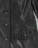 Vintage 1990s Women's Black Danier Leather Jacket - M