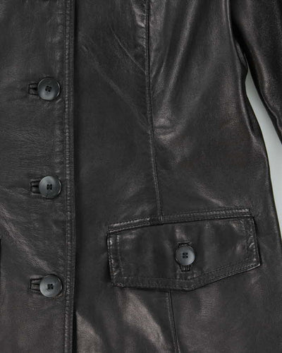 Vintage 1990s Women's Black Danier Leather Jacket - M