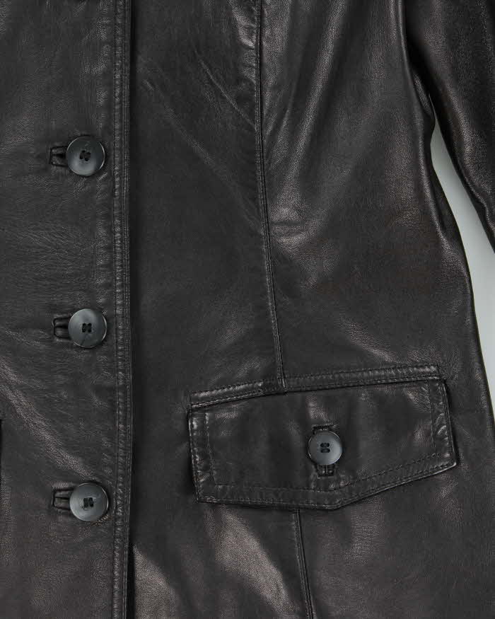 Vintage 1990s Women's Black Danier Leather Jacket - M