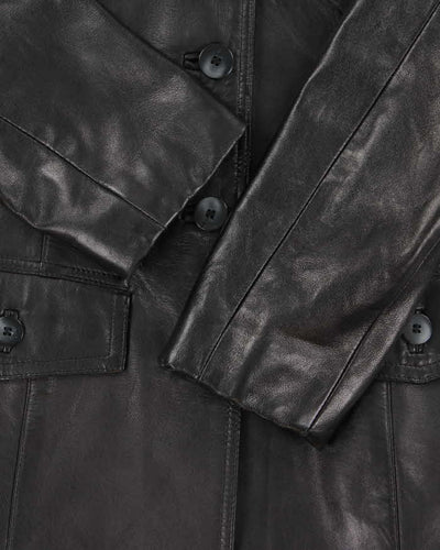 Vintage 1990s Women's Black Danier Leather Jacket - M