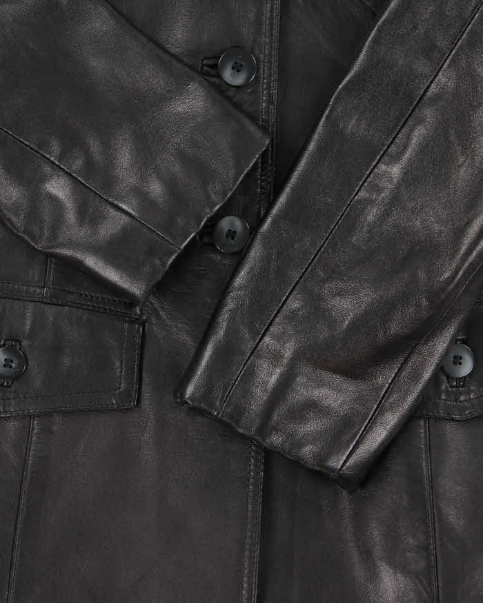 Vintage 1990s Women's Black Danier Leather Jacket - M