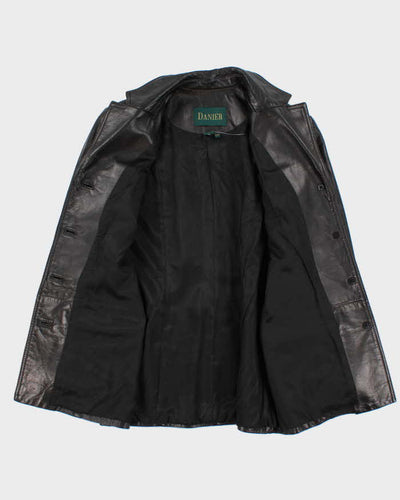 Vintage 1990s Women's Black Danier Leather Jacket - M