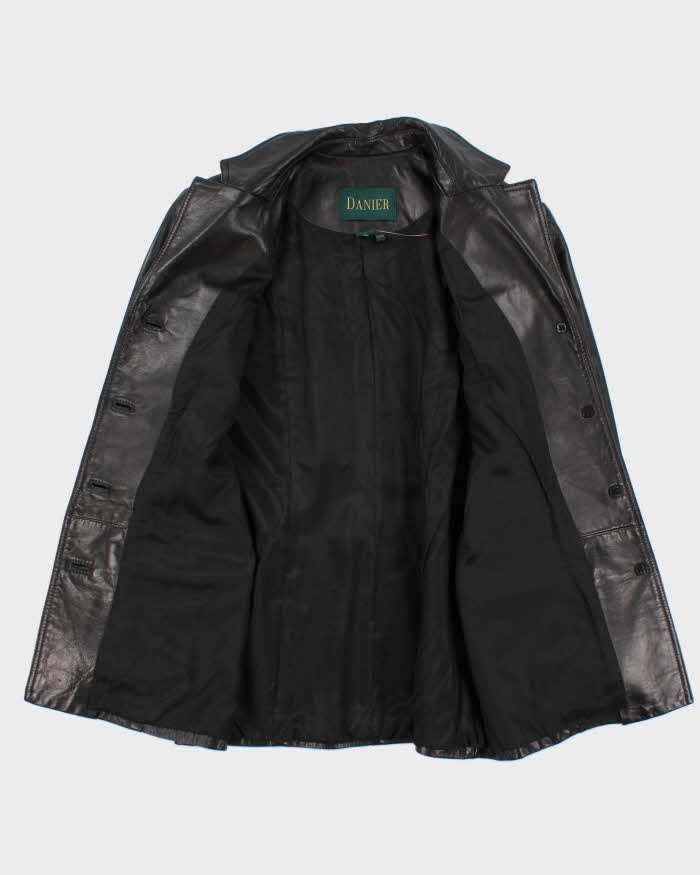 Vintage 1990s Women's Black Danier Leather Jacket - M