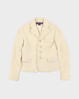 Vintage 1990s Women's Ralph Lauren Purple Label Collection Cashmere Blend Blazer Jacket - XS