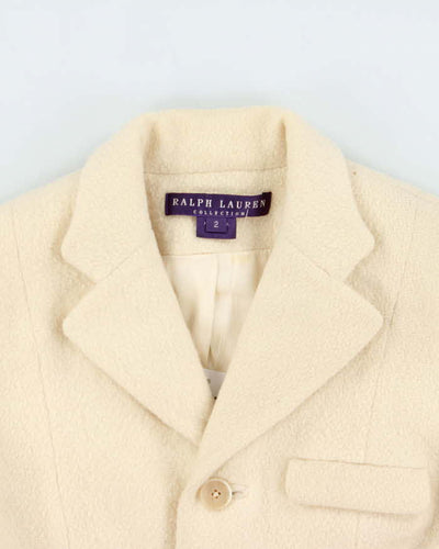 Vintage 1990s Women's Ralph Lauren Purple Label Collection Cashmere Blend Blazer Jacket - XS