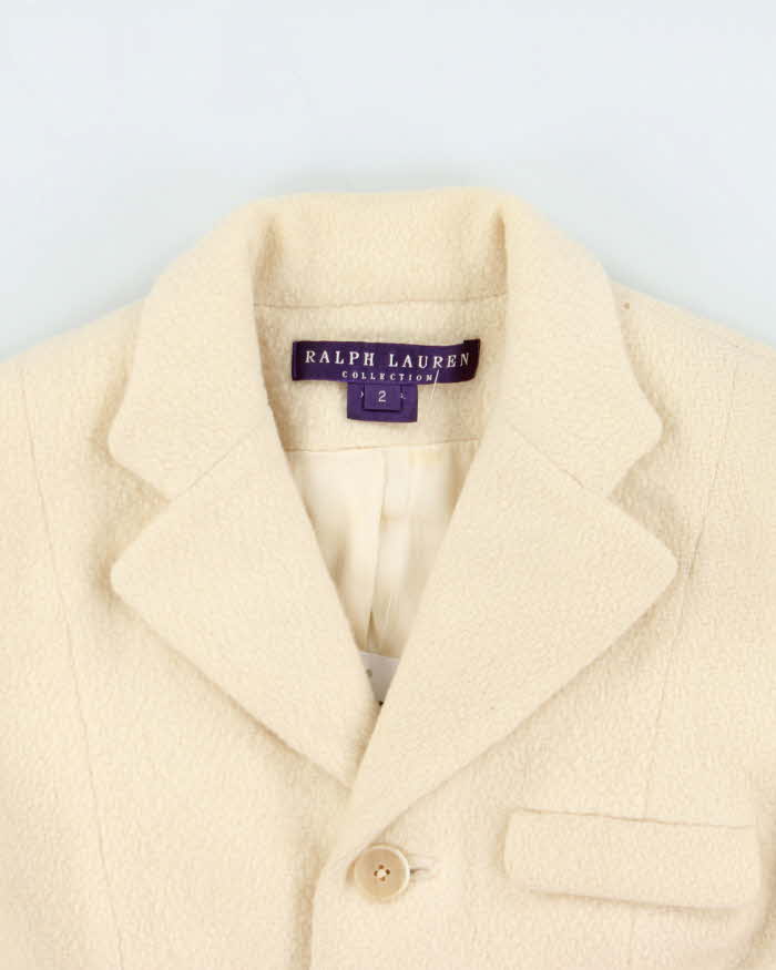 Vintage 1990s Women's Ralph Lauren Purple Label Collection Cashmere Blend Blazer Jacket - XS