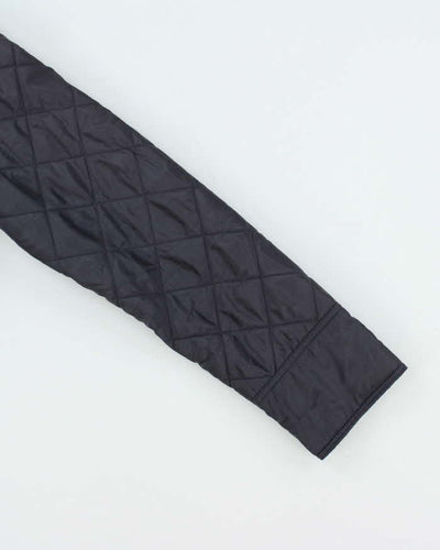 Vintage Women's Navy Brooks Brothers Quilted Belted Jacket - S