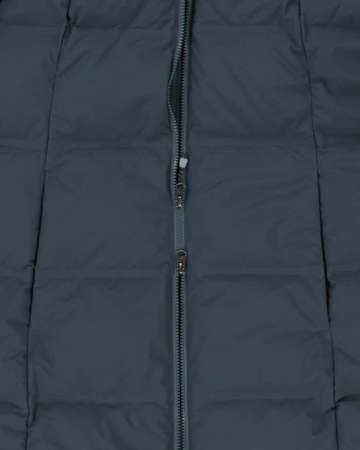 Eddie Bauer Women's Blue Down Filled Long Hooded Puffer Jacket - M